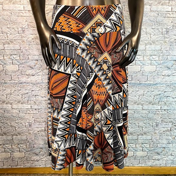 East 5TH Abstract Print Colorful Skirt Women's Size Small Knee Length - Picture 1 of 6